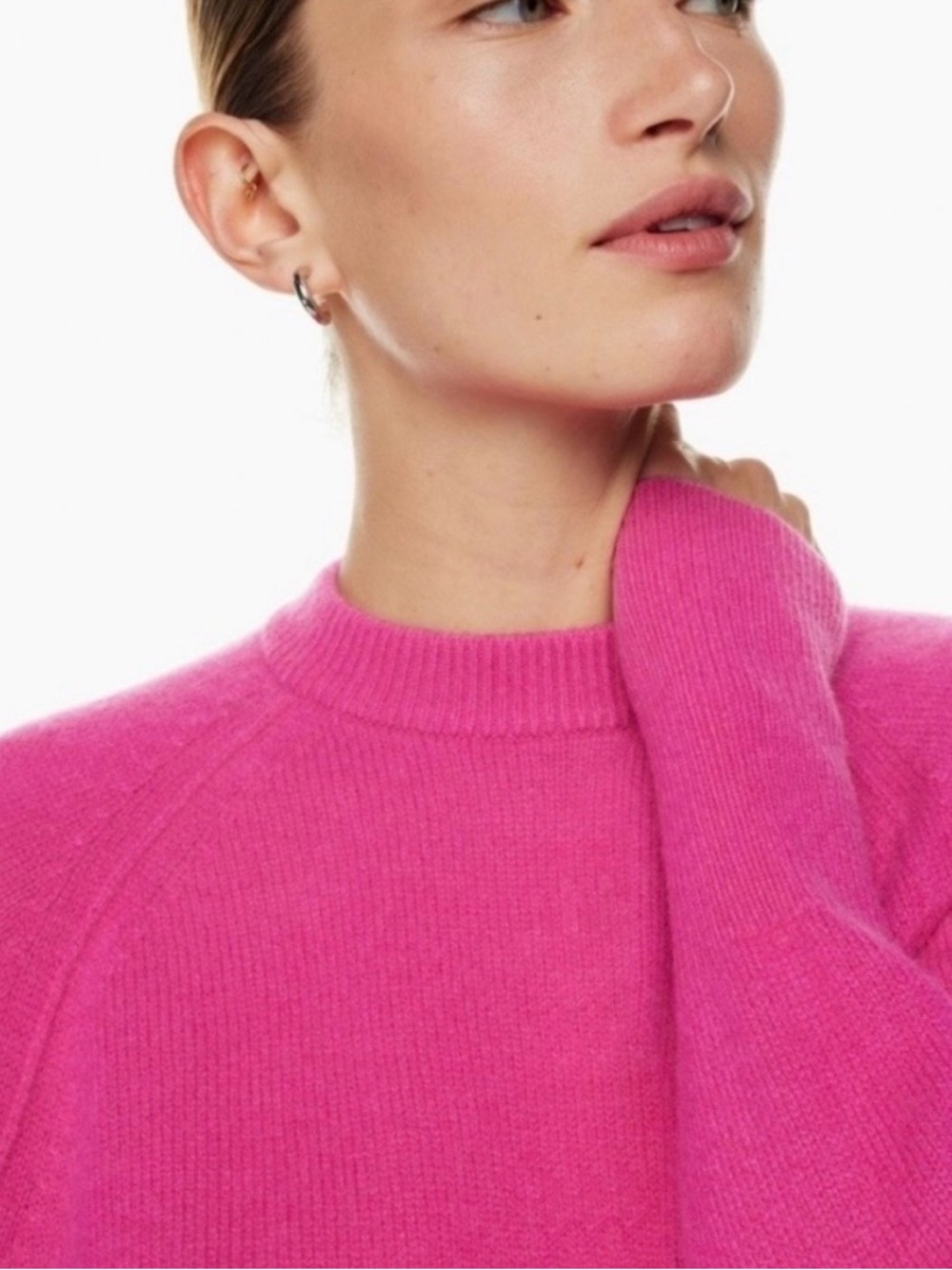 Aritzia Crewneck Sweater - Fuchsia Pink